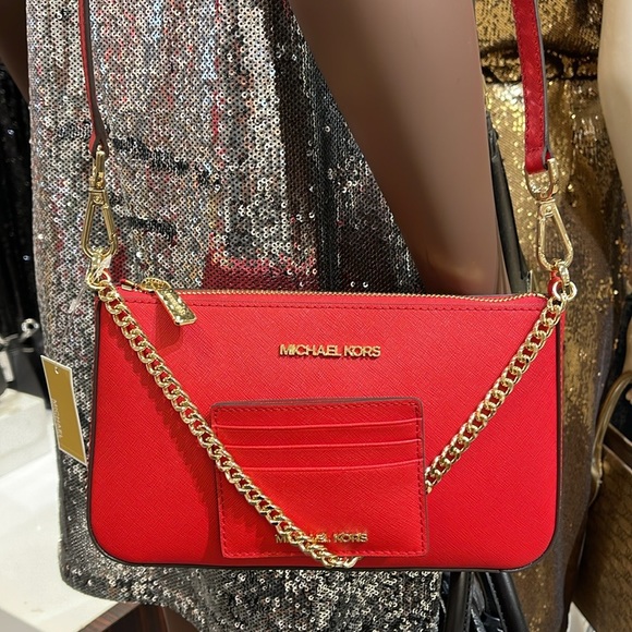 MICHAEL KORS 
JST Leather Crossbody XBody Shoulder Bag + Card Holder Boxed Set - Picture 10 of 16